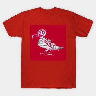 seagull in red love pattern ecopop T-Shirt